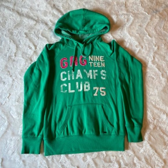 2/$40 Garage Green Hoodie Size Ladies Junior XS - Picture 2 of 8